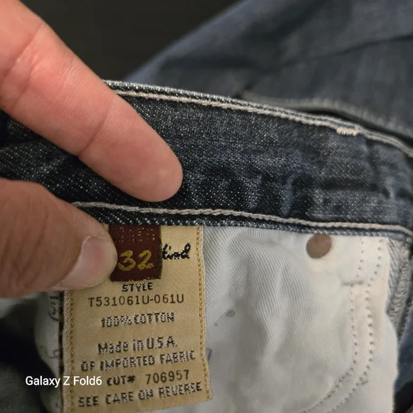 7 For All Mankind Men’s Relaxed Fit Jeans 32x32 Button Fly A Pocket T531061U USA - Picture 3 of 9